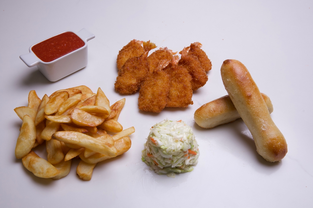 7 PC Jumbo Shrimp Dinner.