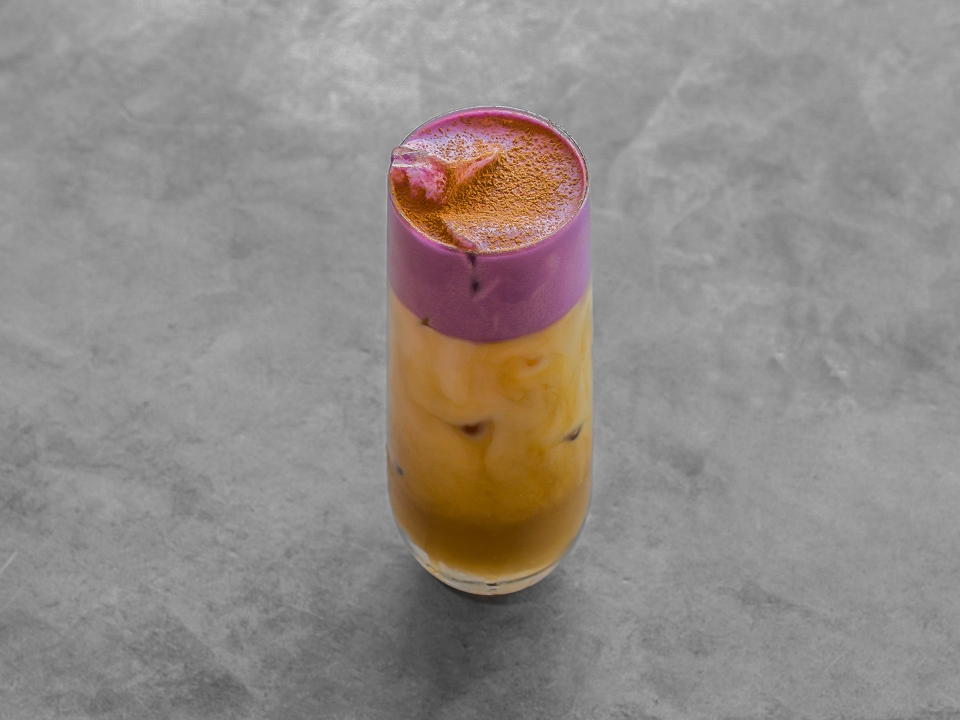 D2 Ca Phe Khoai Mon Dua- Coconut Ube Coffee.