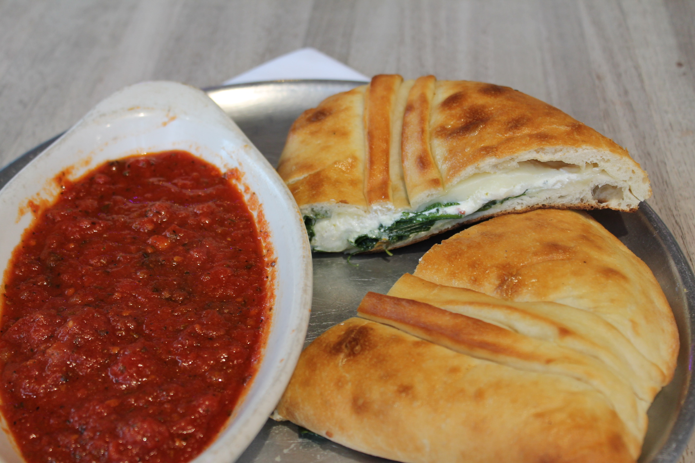 Spinach Calzone.