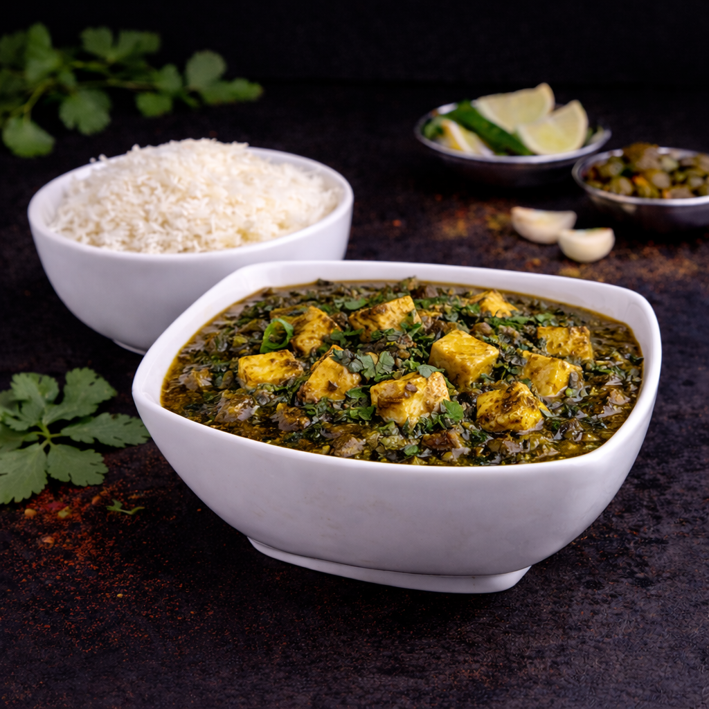 Gongura Paneer Curry (Sorrel Leaf Paneer Curry).