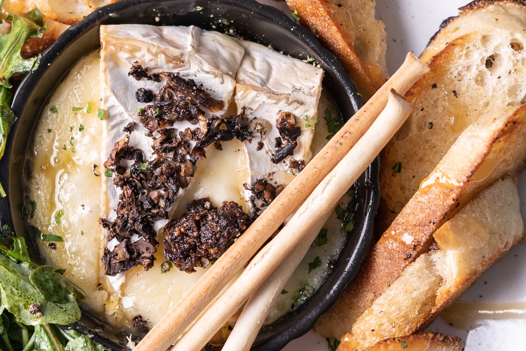 Melted Mushroom Brie.