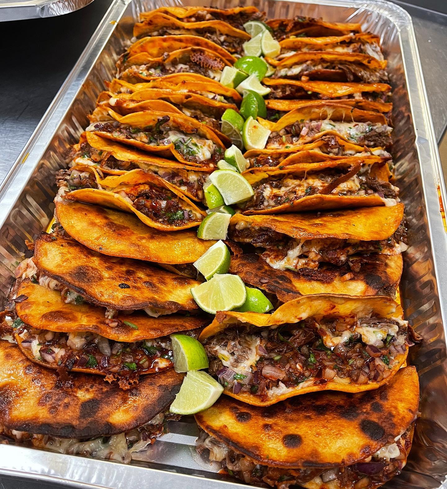 32 Quesa Birria Tacos (Serves 10).