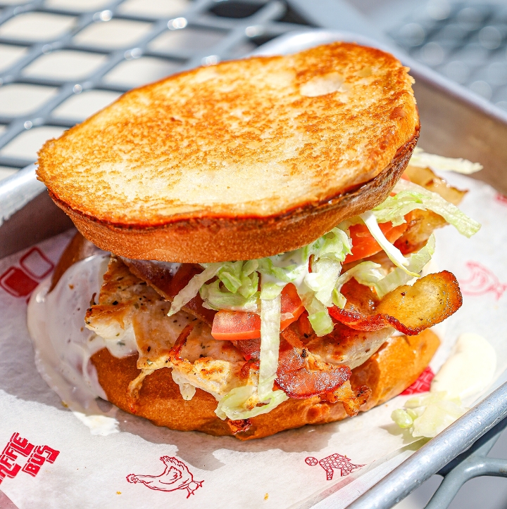 Bacon Ranch Grilled Chicken Club (brioche bun).
