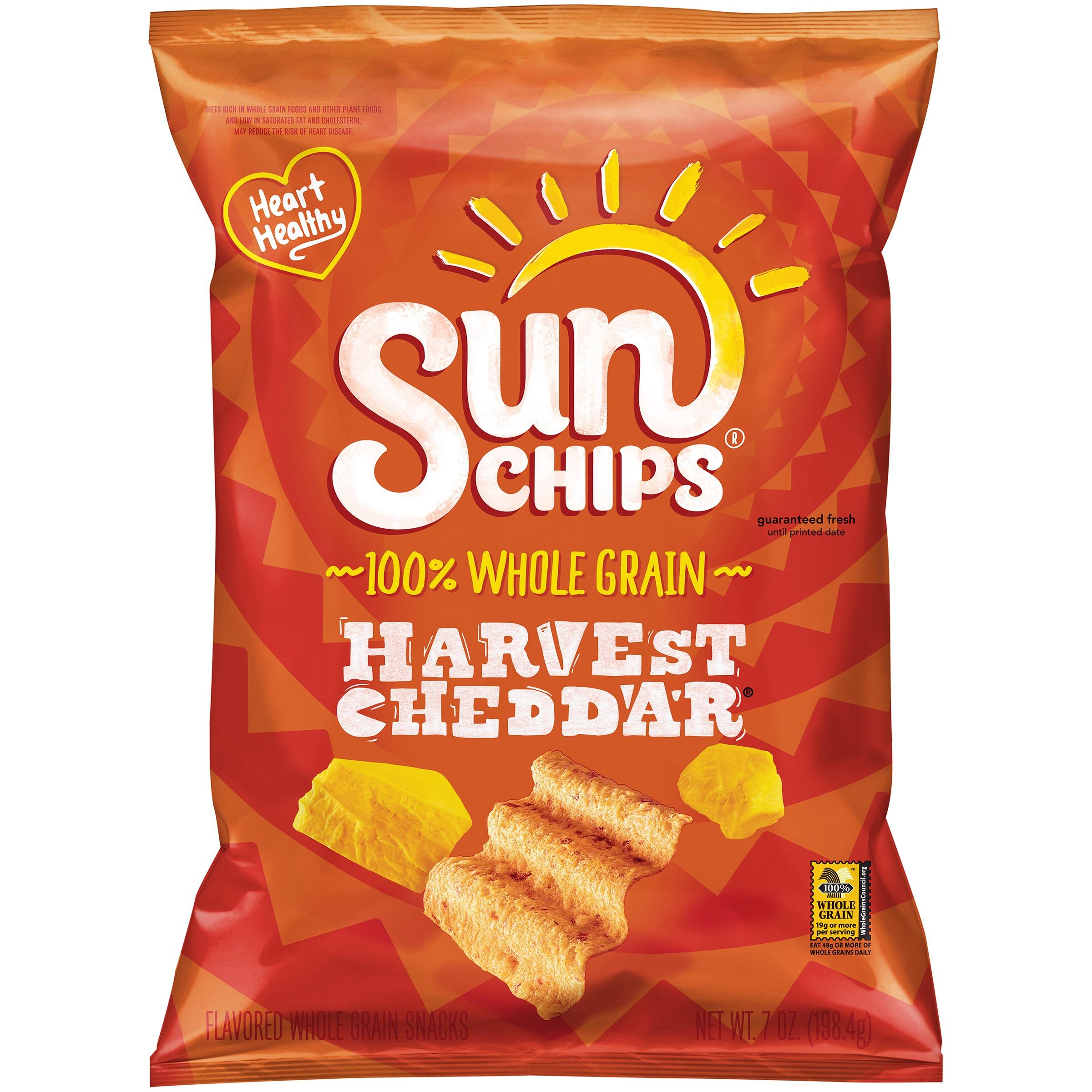 Sun Chips Multigrain Snacks, Harvest Cheddar Flavored - 7 Oz.