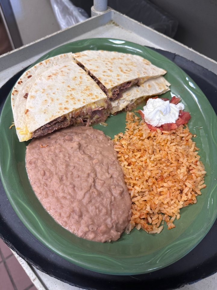 Shredded Beef Quesadilla.