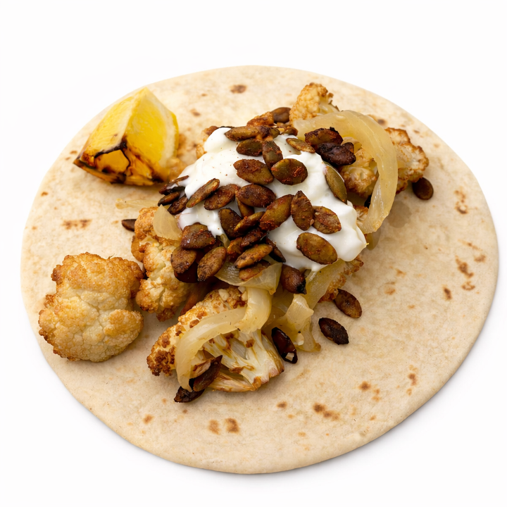 Caramelized Cauliflower Taco.