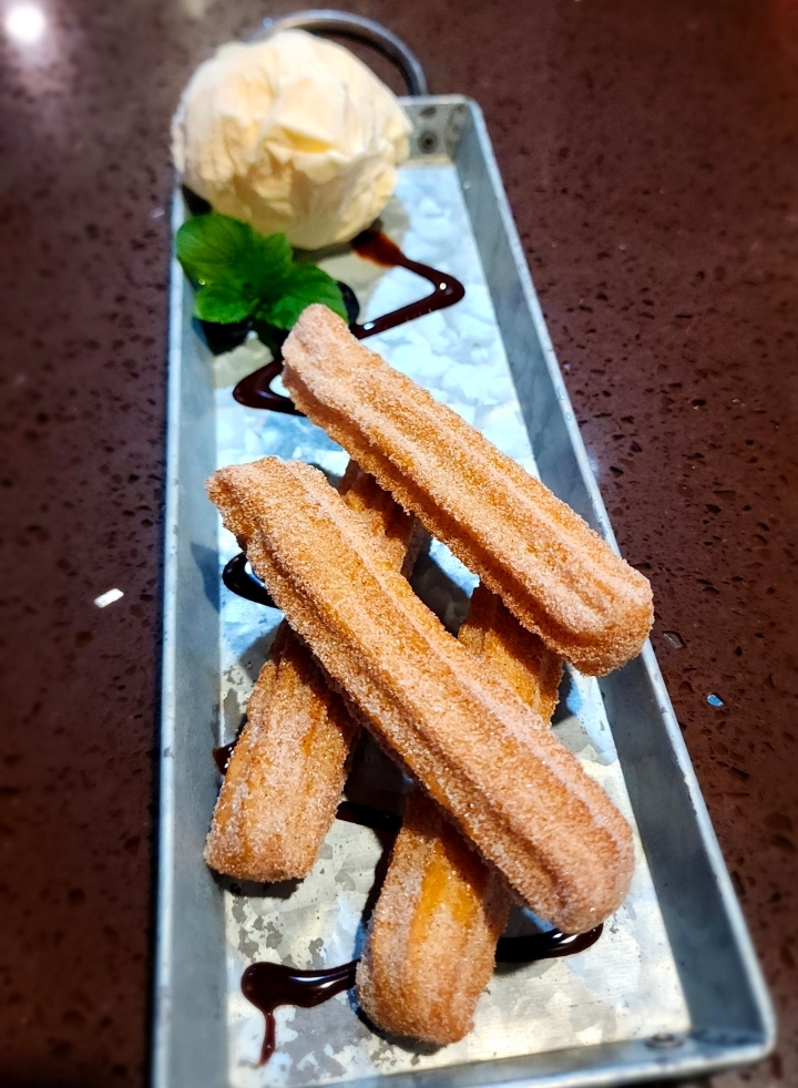Churros with Ice Cream.