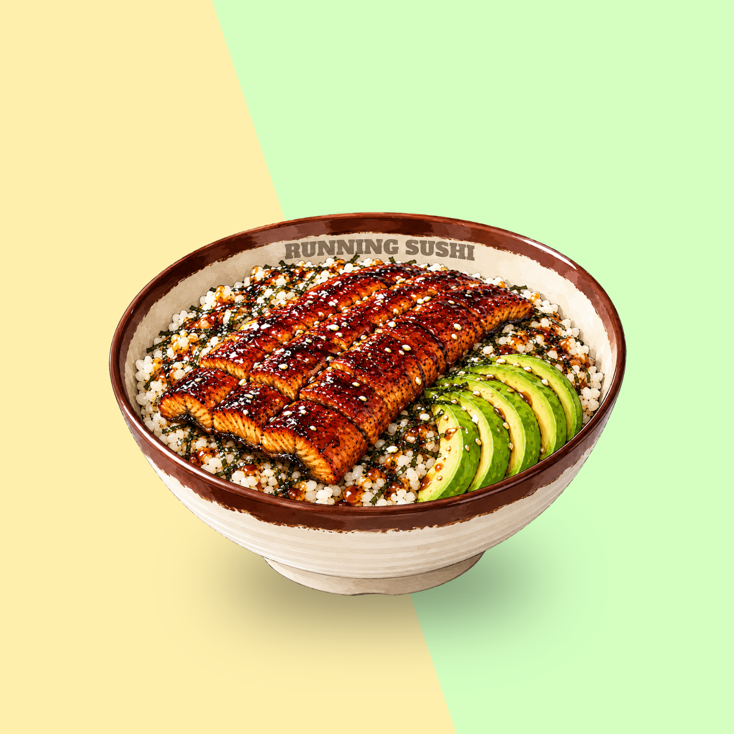 Eel Sushi Rice Bowl.