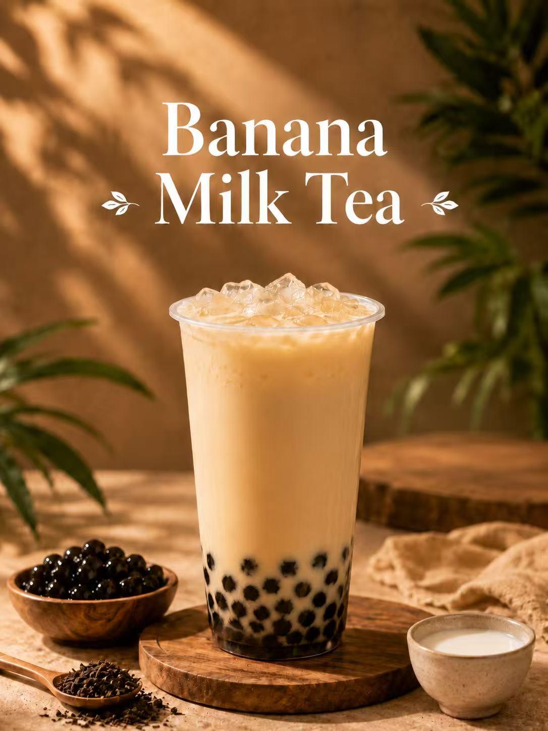 Banana Boba Milk Tea.