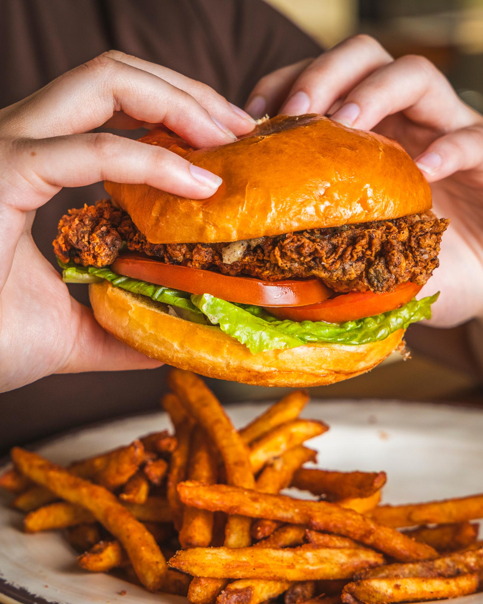 *CRISPY CHICKEN SANDWICH.