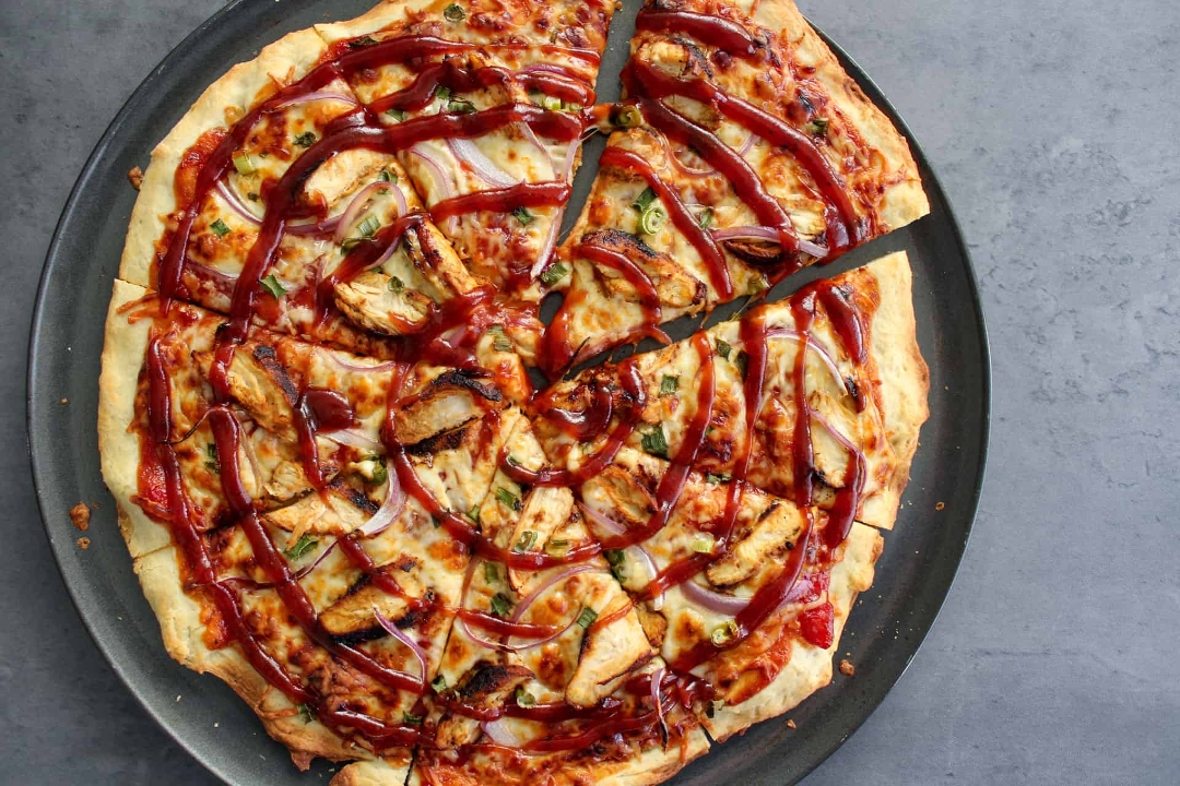 BBQ Chicken Bacon Pizza.