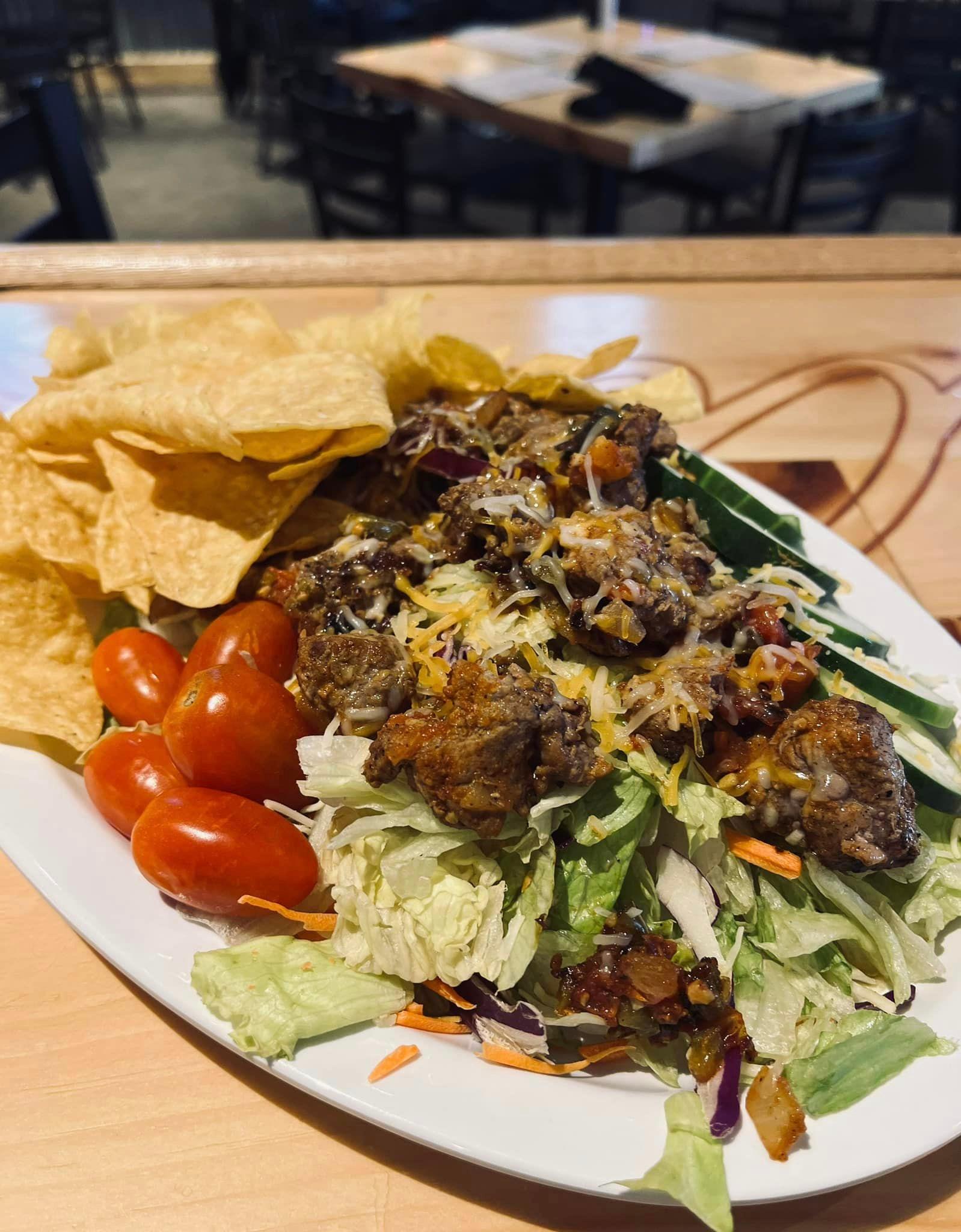 Steak Taco Salad.