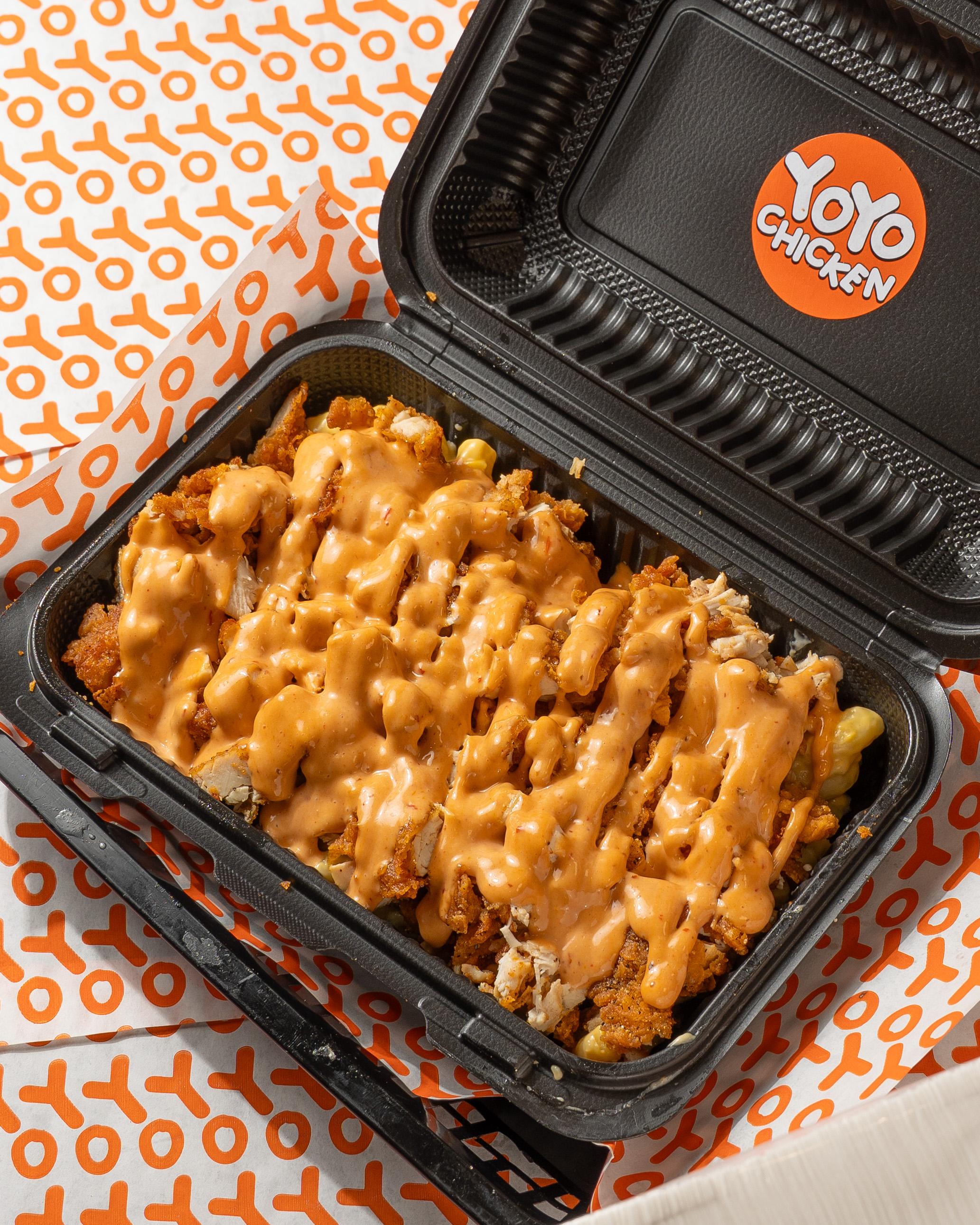 YoYo Chicken Mac Bowl.