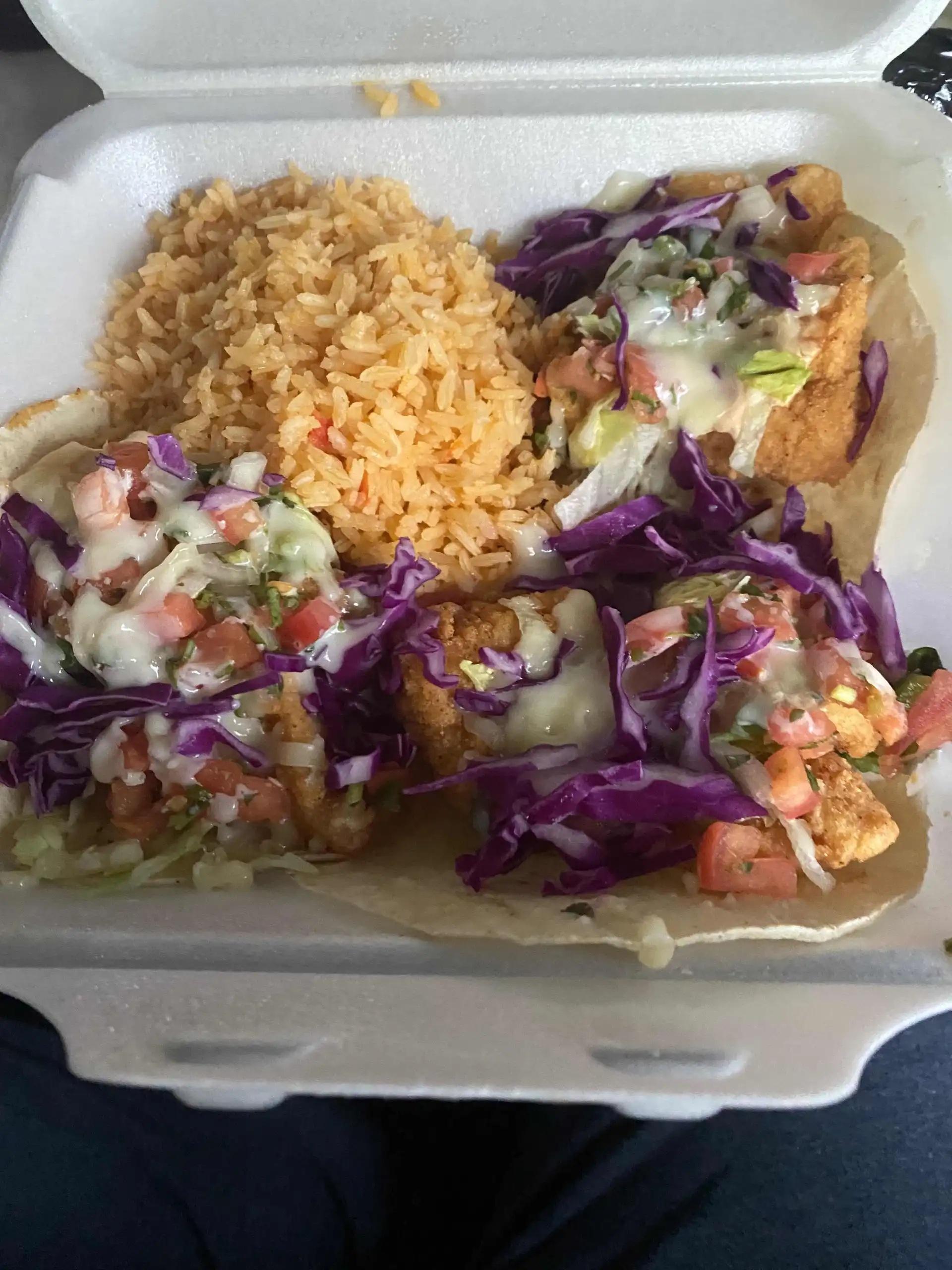 Seafood Tacos.