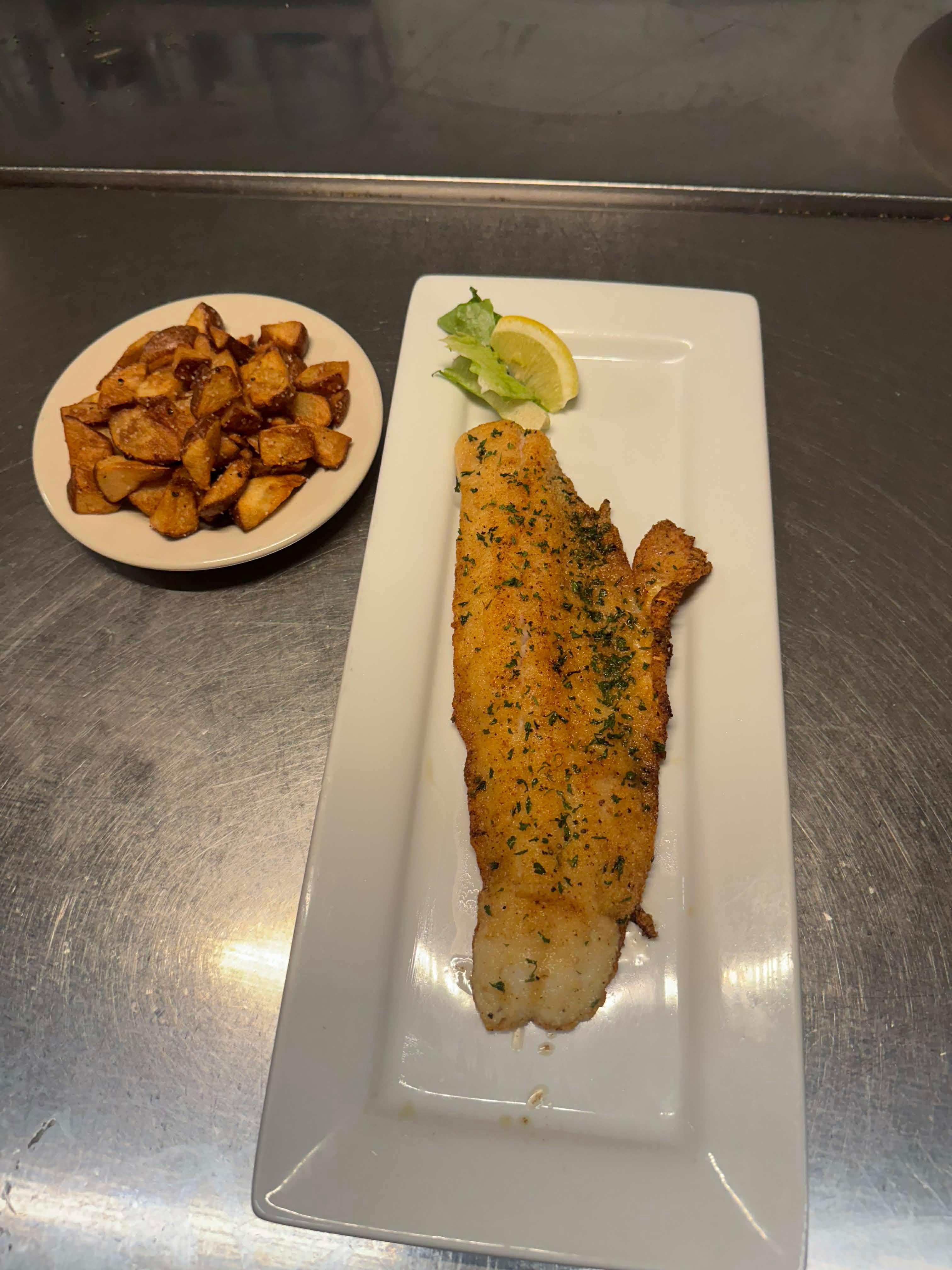 Panfried Walleye.