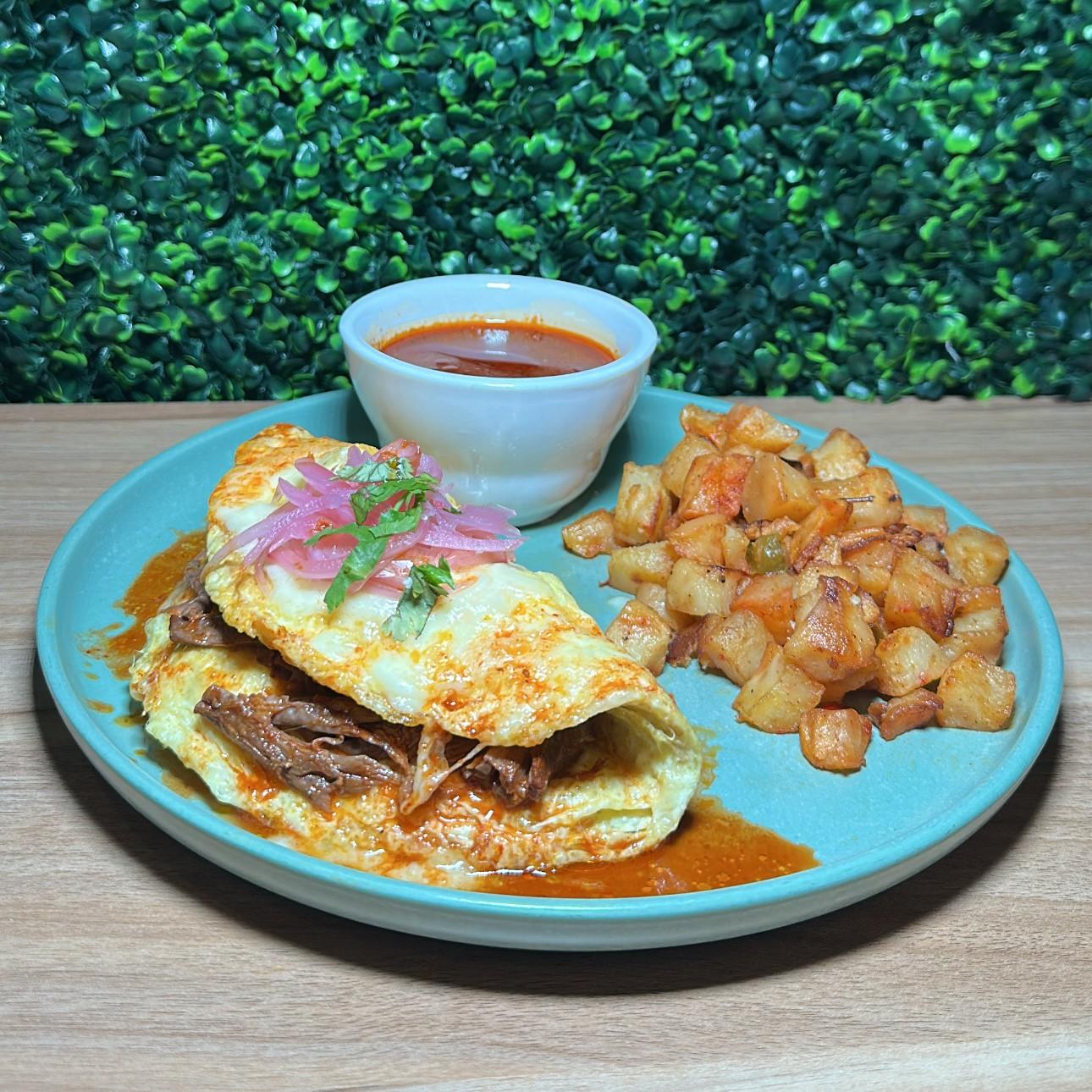 The Birria Omlette/Scramble.
