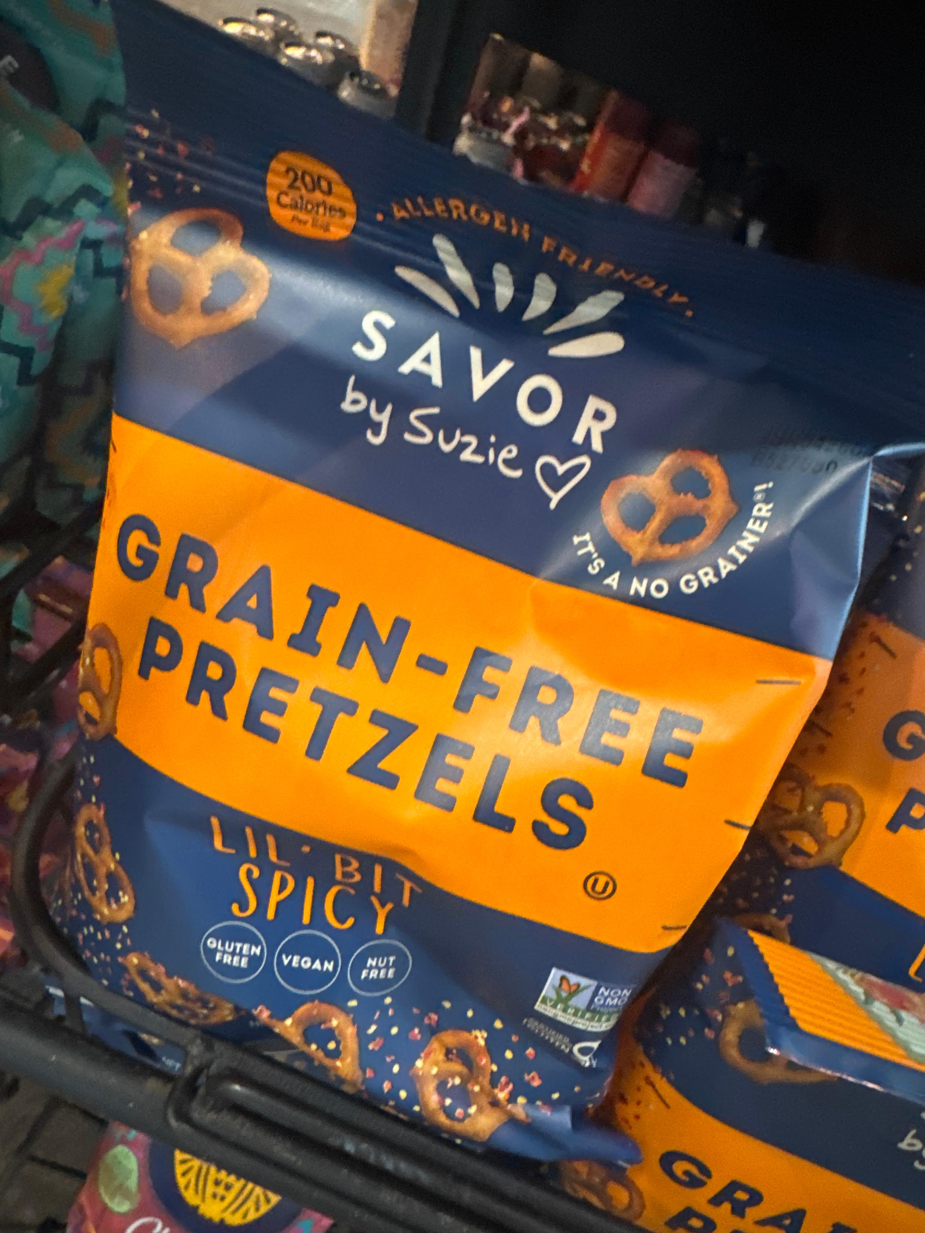Savor Grain-Free Pretzels Lil-Bit Spicy.