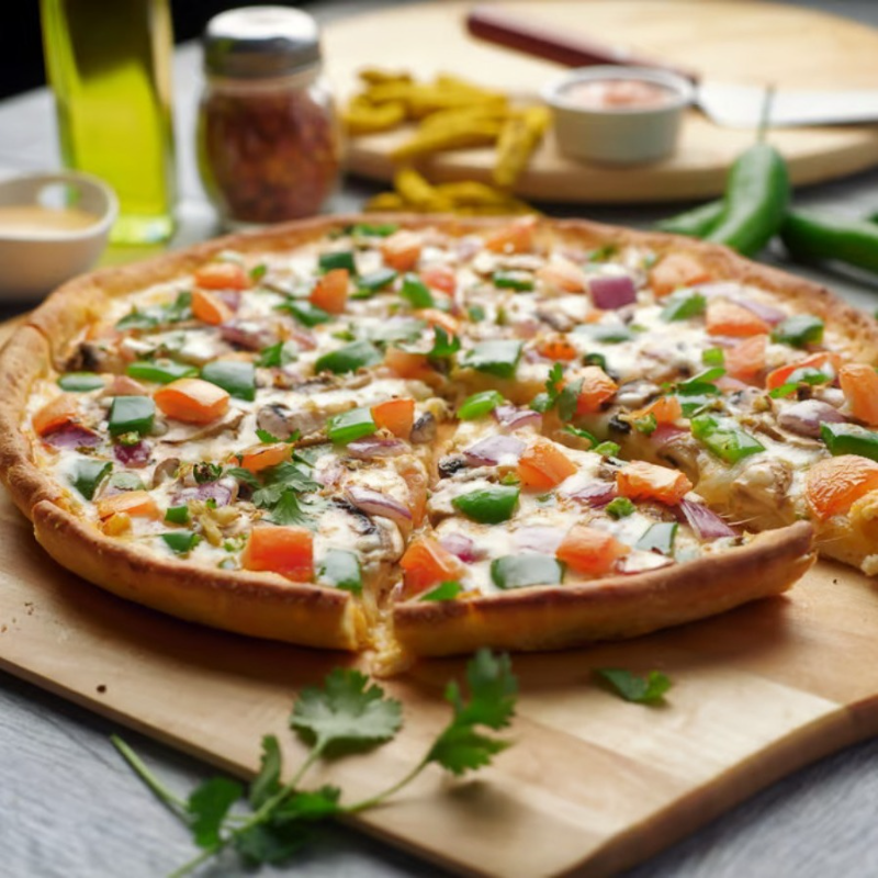 Deep Pan Tikka Masala Veggie Pizzatwist.