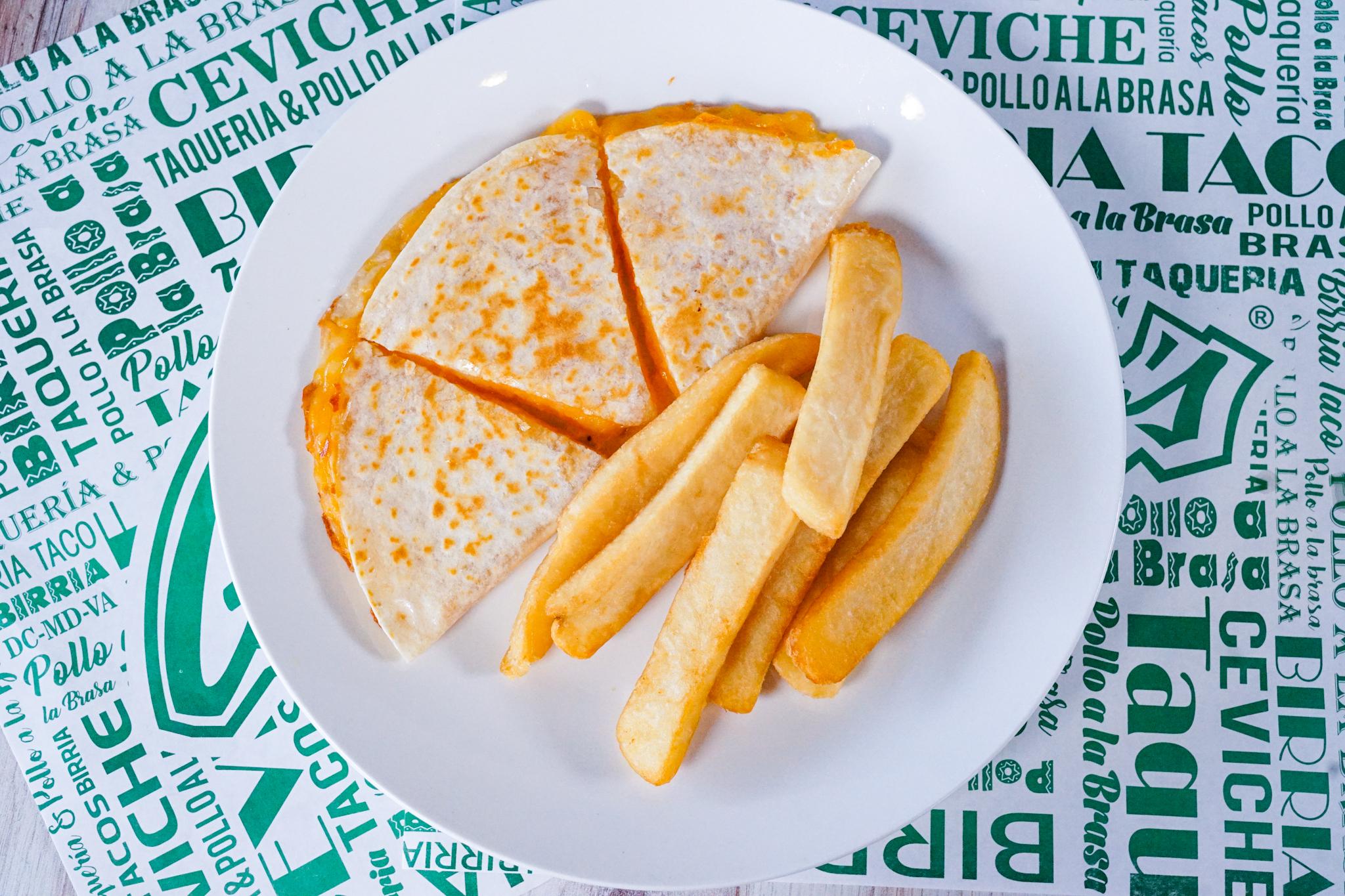 Kids Chicken Quesadilla.