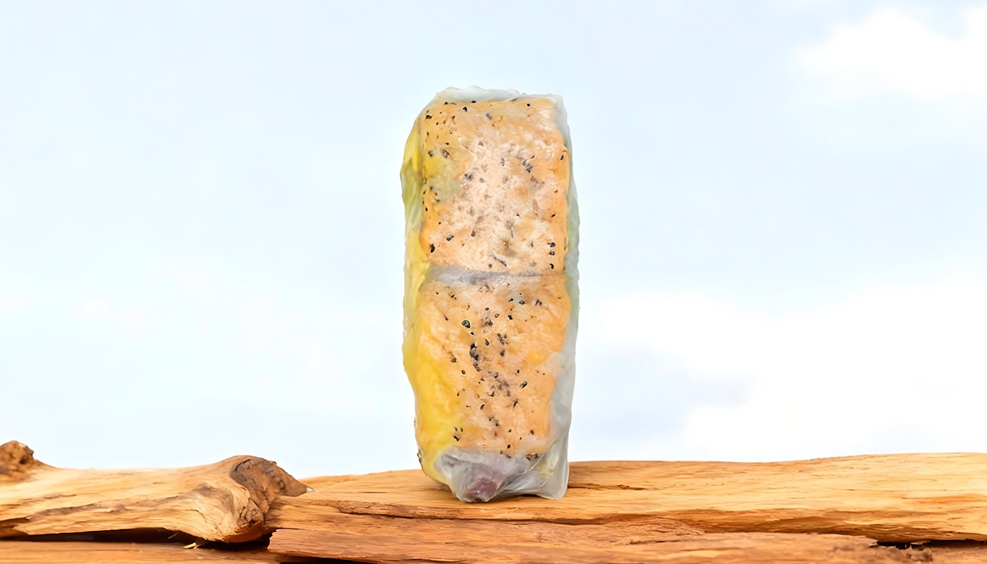 Grilled Salmon + Avocado Rice Paper Roll.