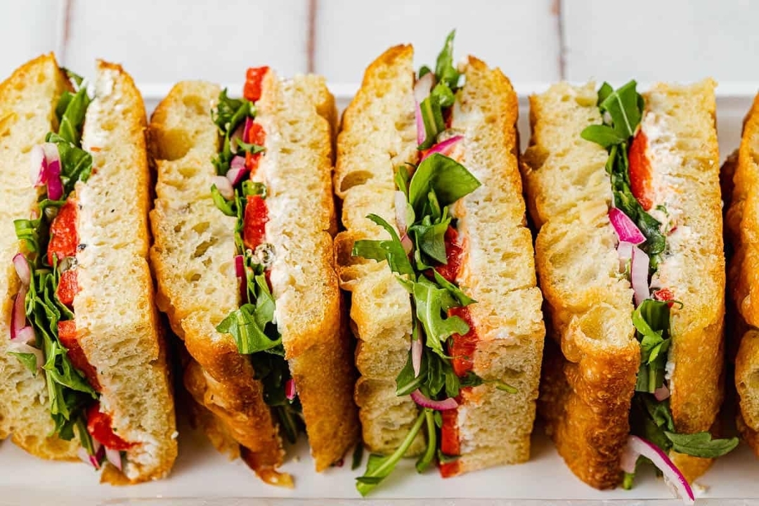 Mixed Baby Focaccia Sandwich Platter.