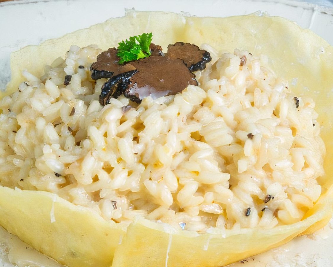 Vegan Black Truffle Risotto.