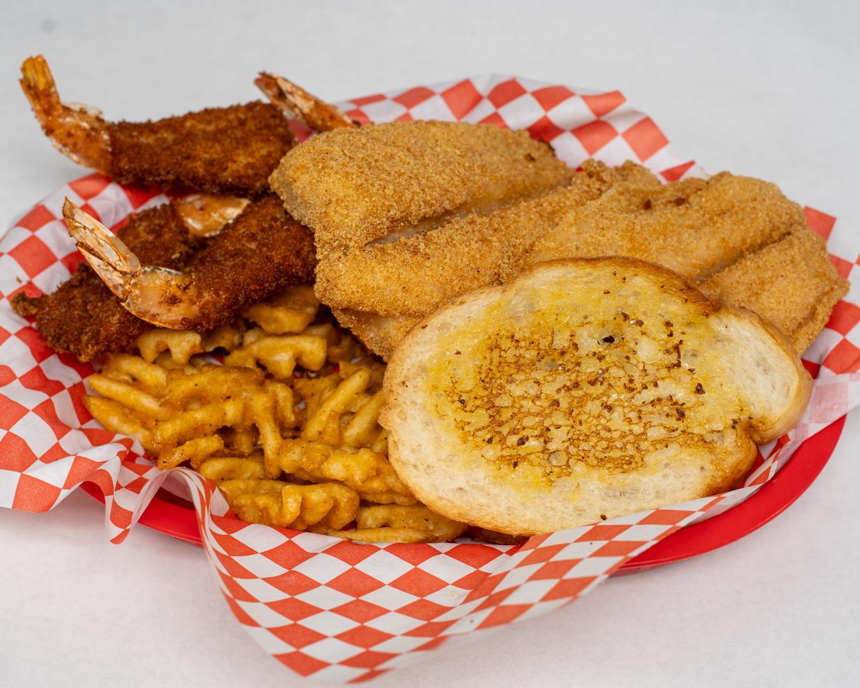 Grilled Catfish and Shrimp.