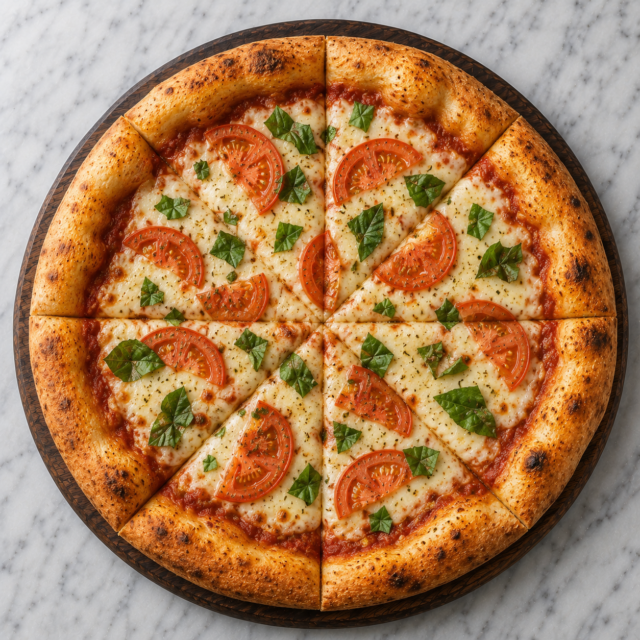 Vegan Margarita Pizza.