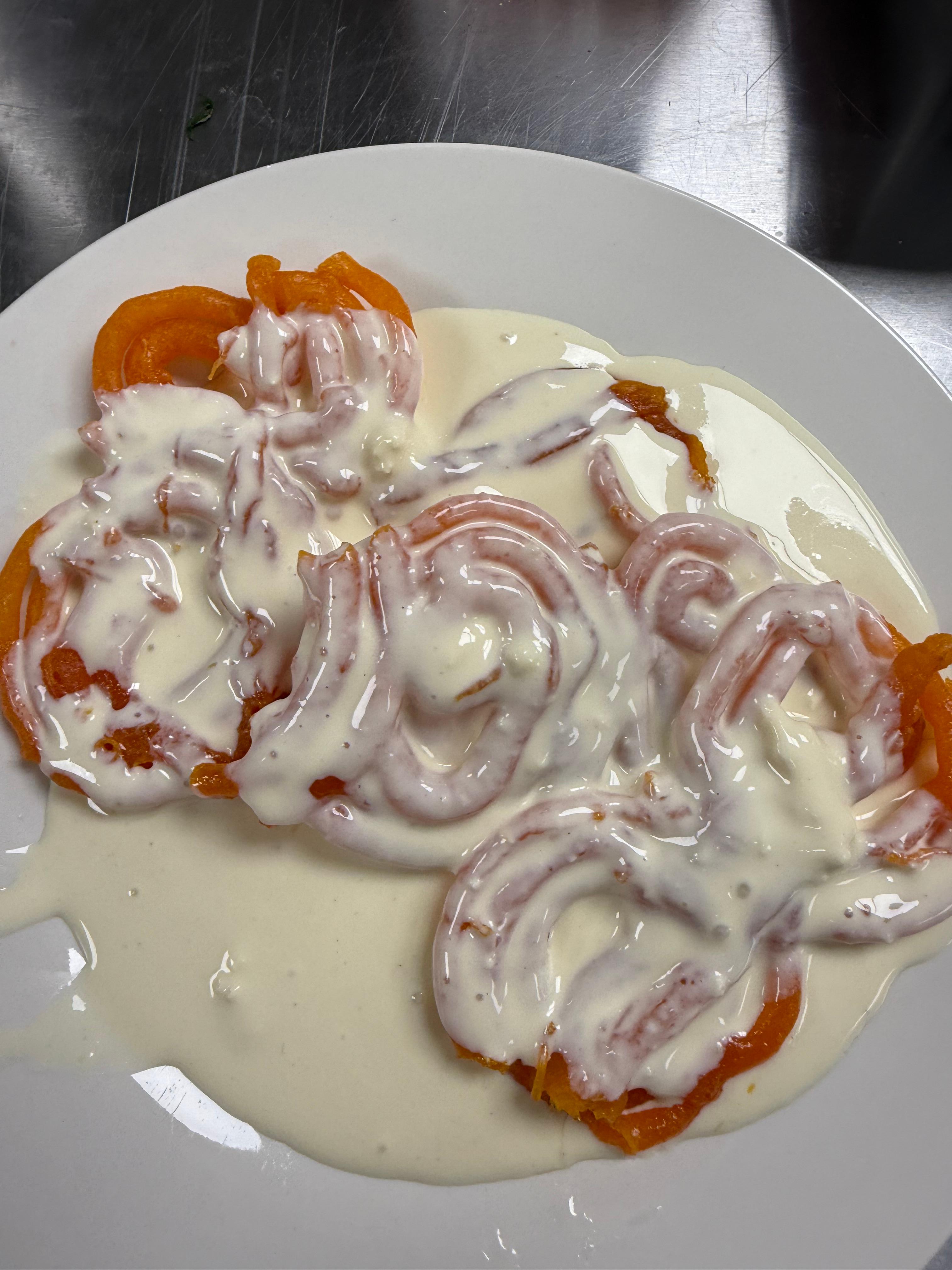 Jalebi with Rabri.