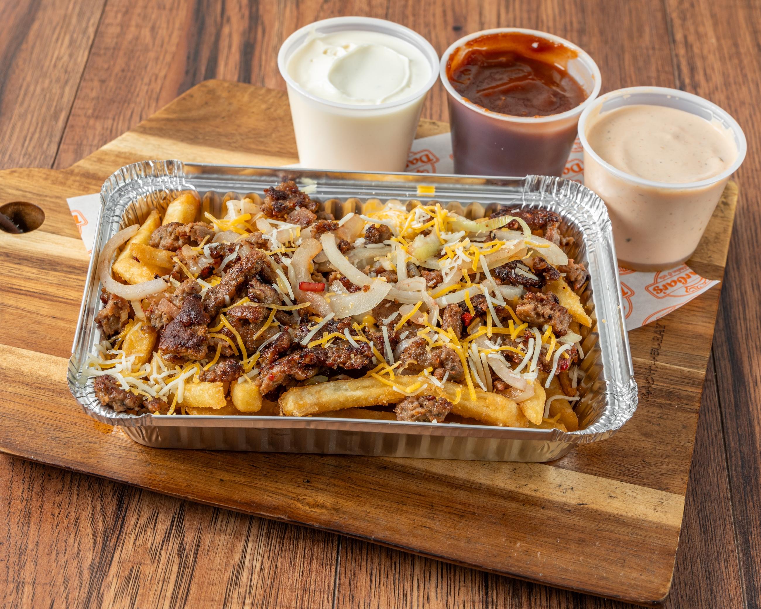 Beef Gyro Loaded Fries.