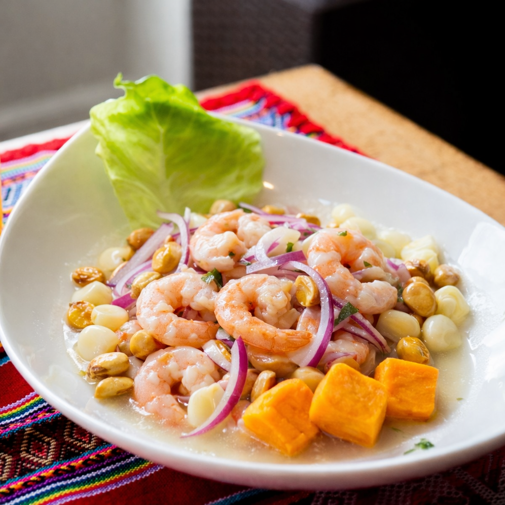 Ceviche De Camarones.