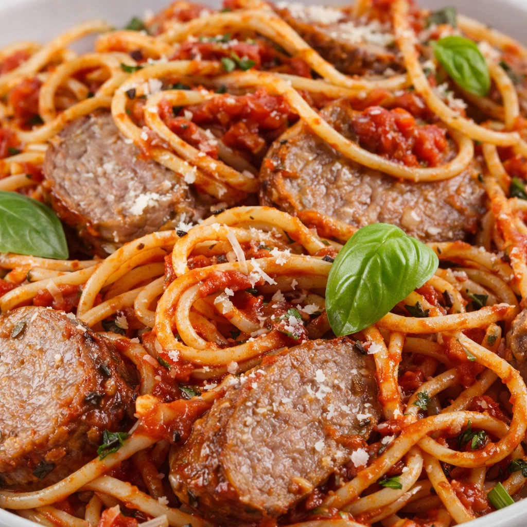 Spaghetti with Sausage.