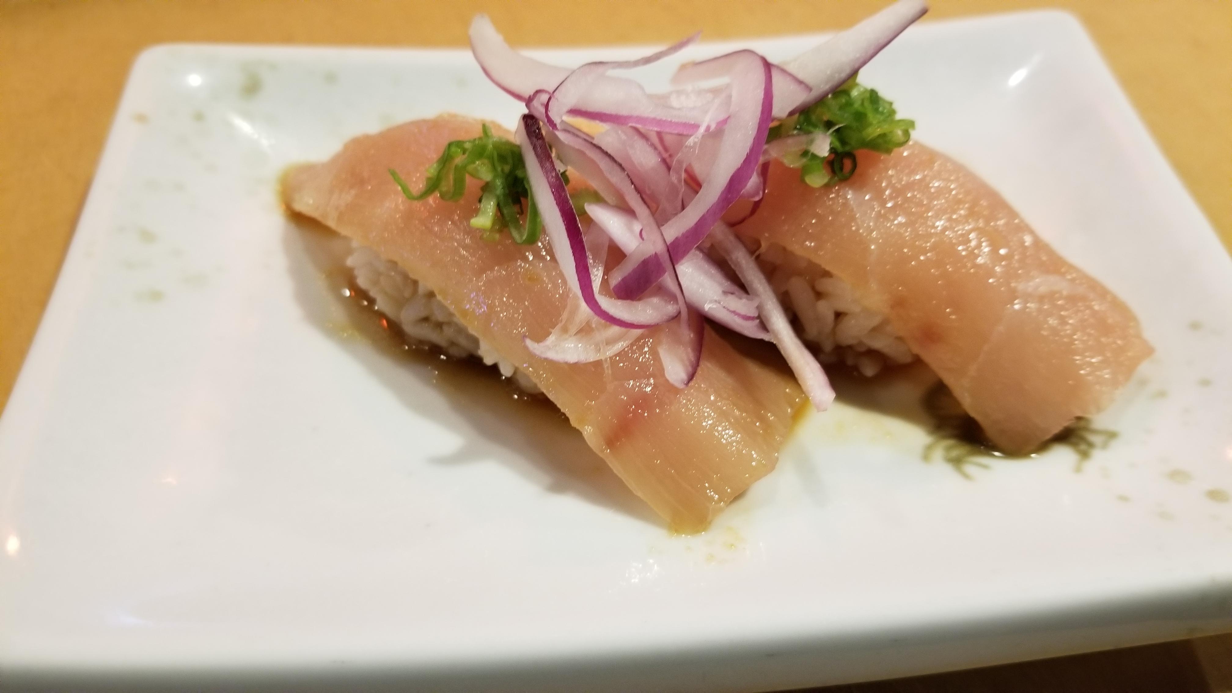 Albacore/ Bincho Marugo Sushi (2pcs).