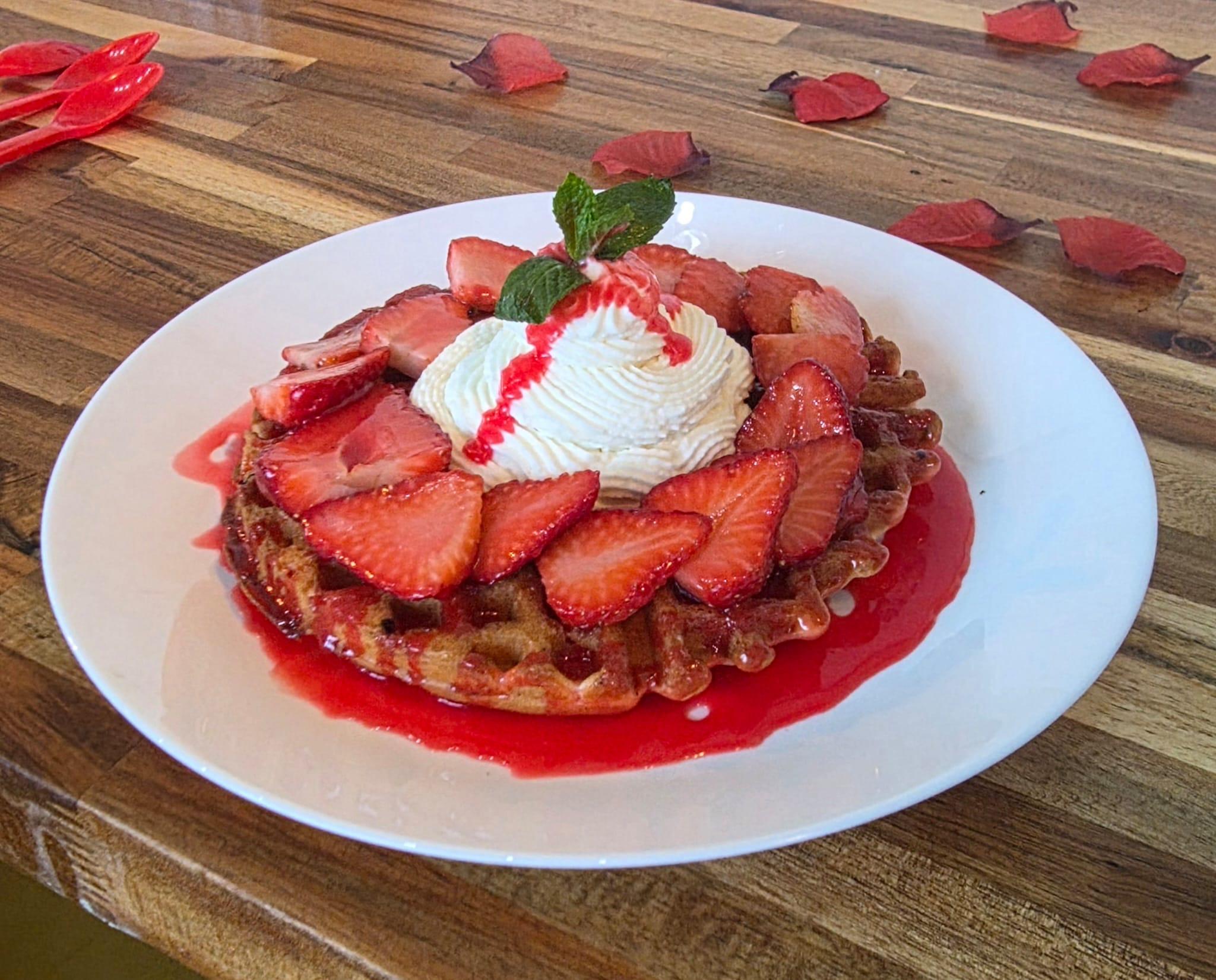 Strawberry Cream Waffle.