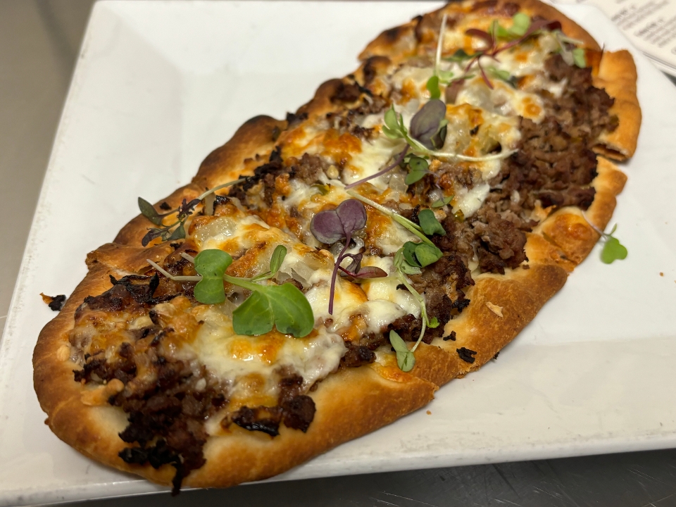 Cheese Steak Flatbread.