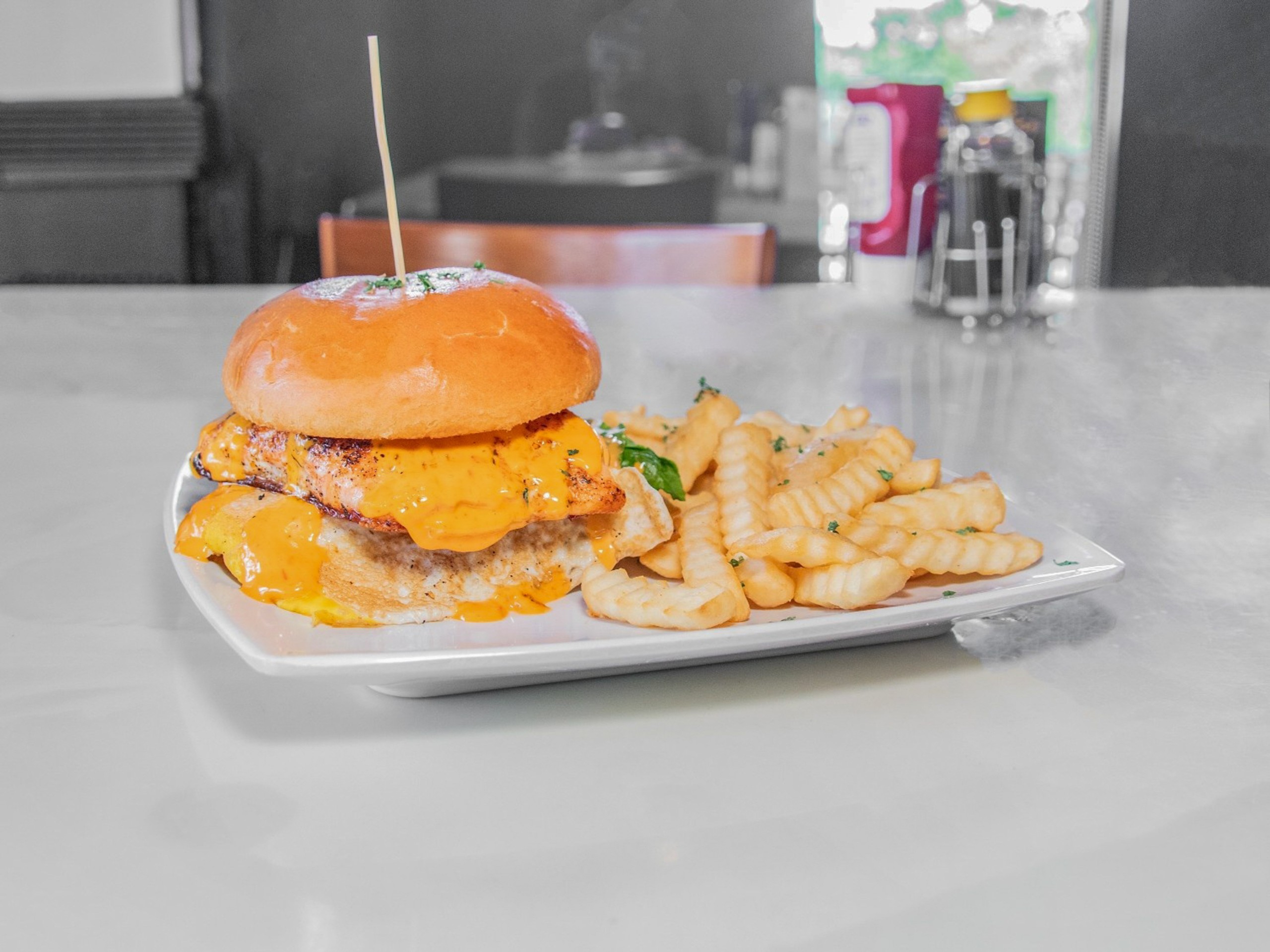 Salmon Burger.