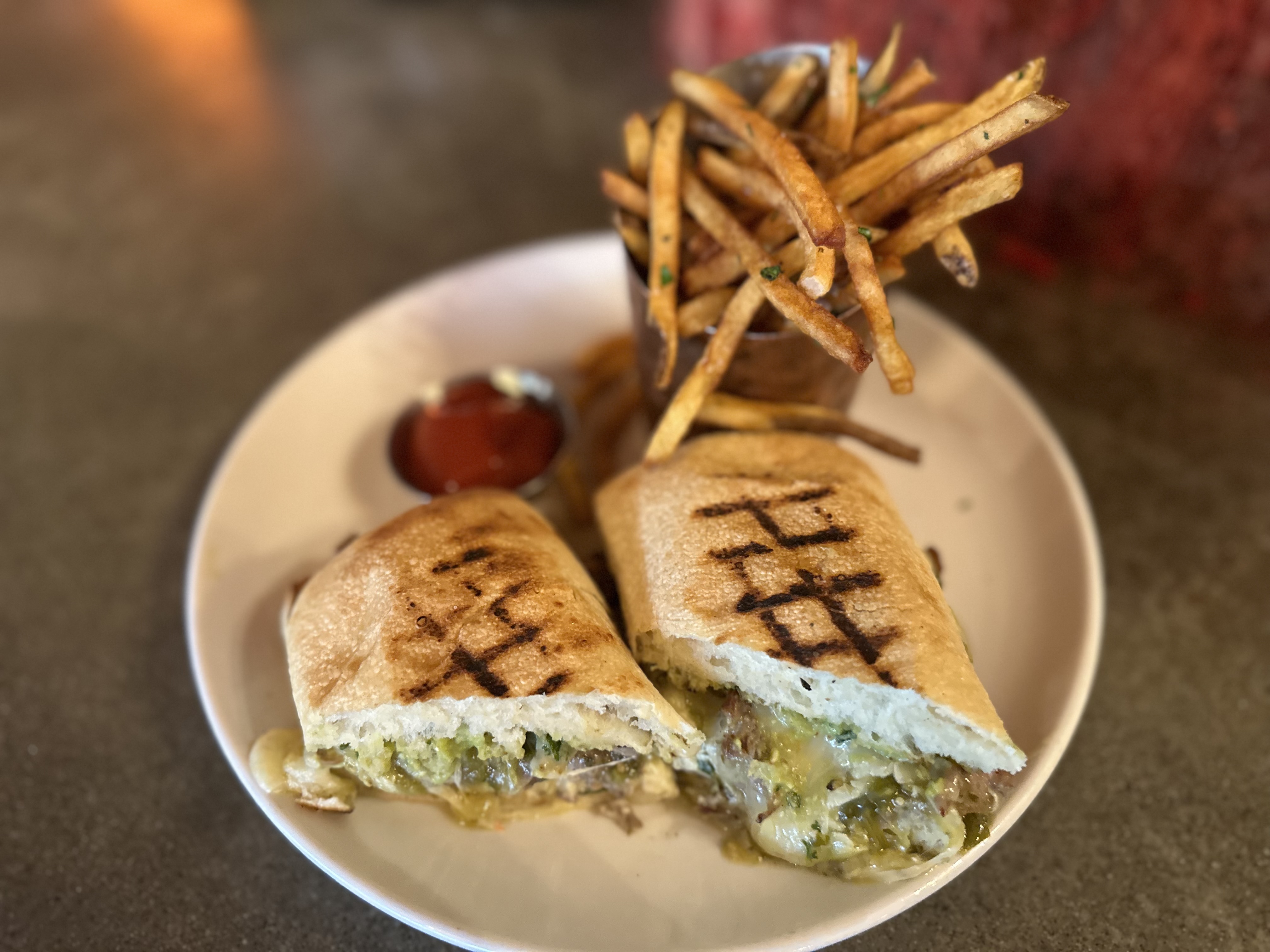 Tri Tip Torta Sandwich.