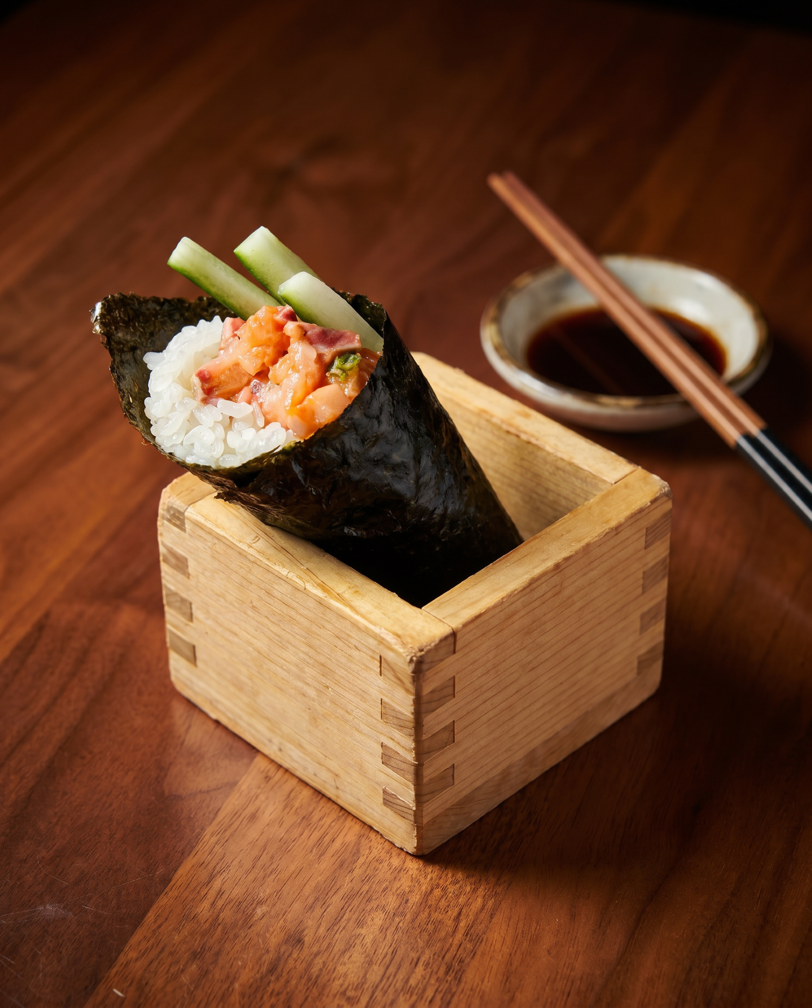 Spicy Yellowtail Handroll.