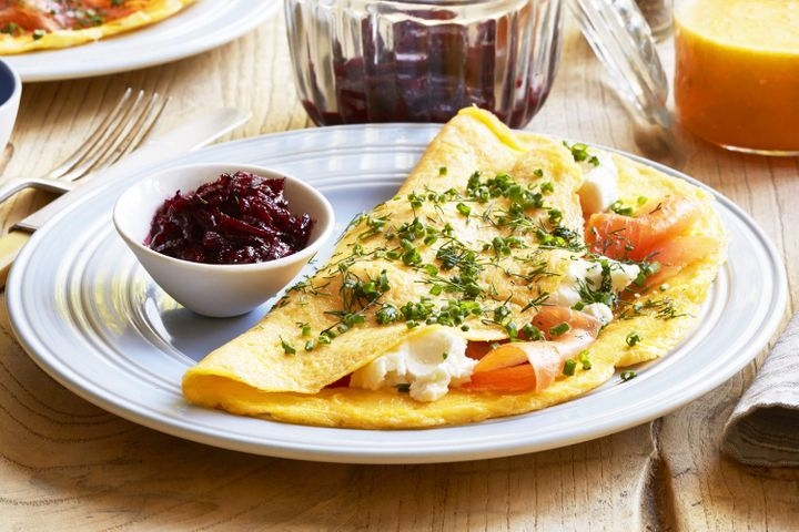 Salmon Omelette.