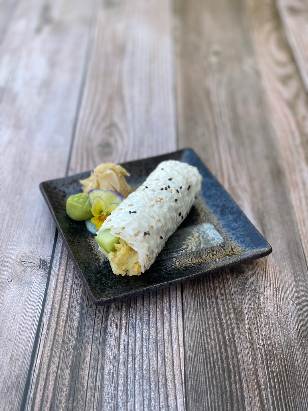 Shrimp Tempura Hand Roll.