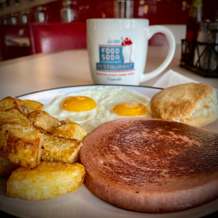 #6 Fried Bologna Breakfast Meal.