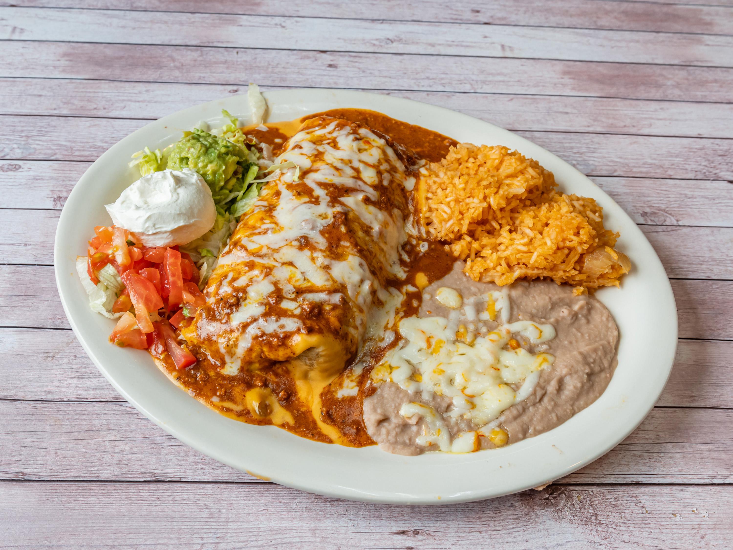 Smothered Burrito Dinner.