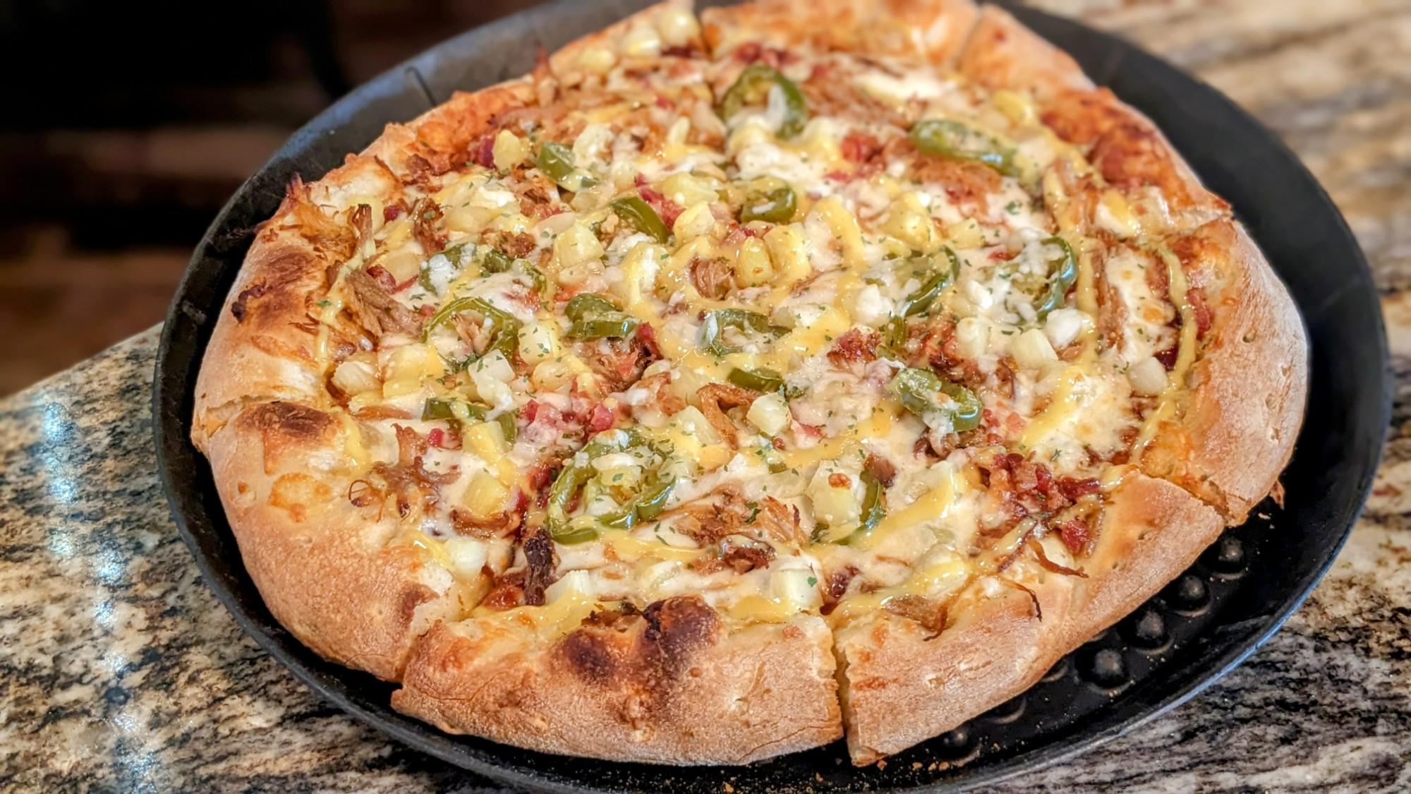 Spicy Luau Pizza.