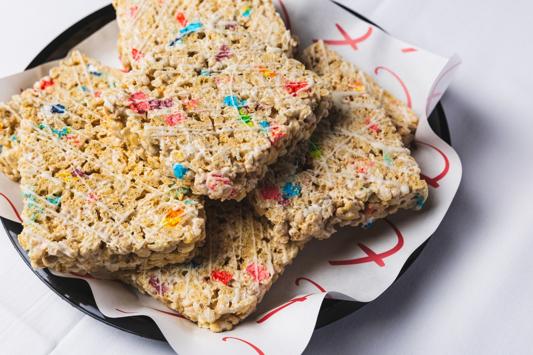Lucky Charm Krispie Treat.