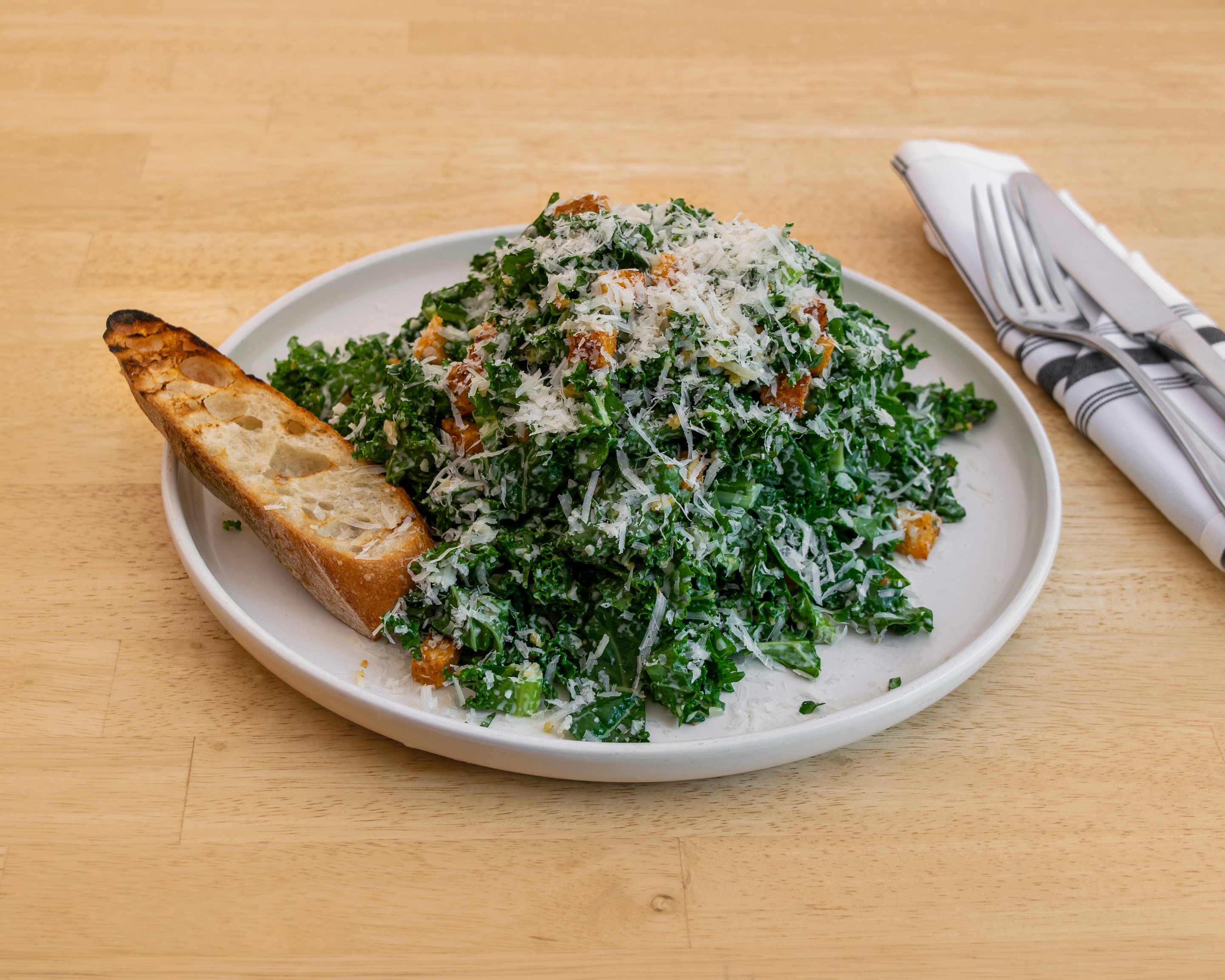 Chopped Kale Caesar Salad.