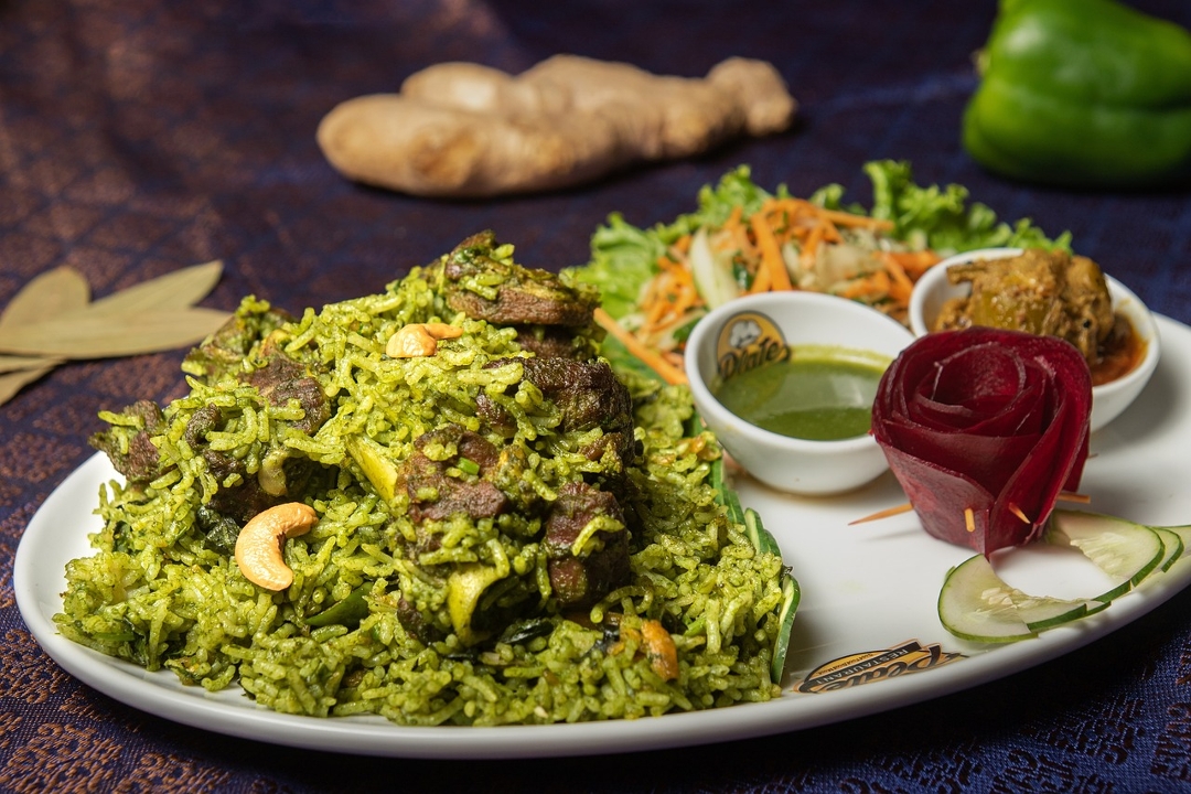 Gongura Goat Dum biryani.