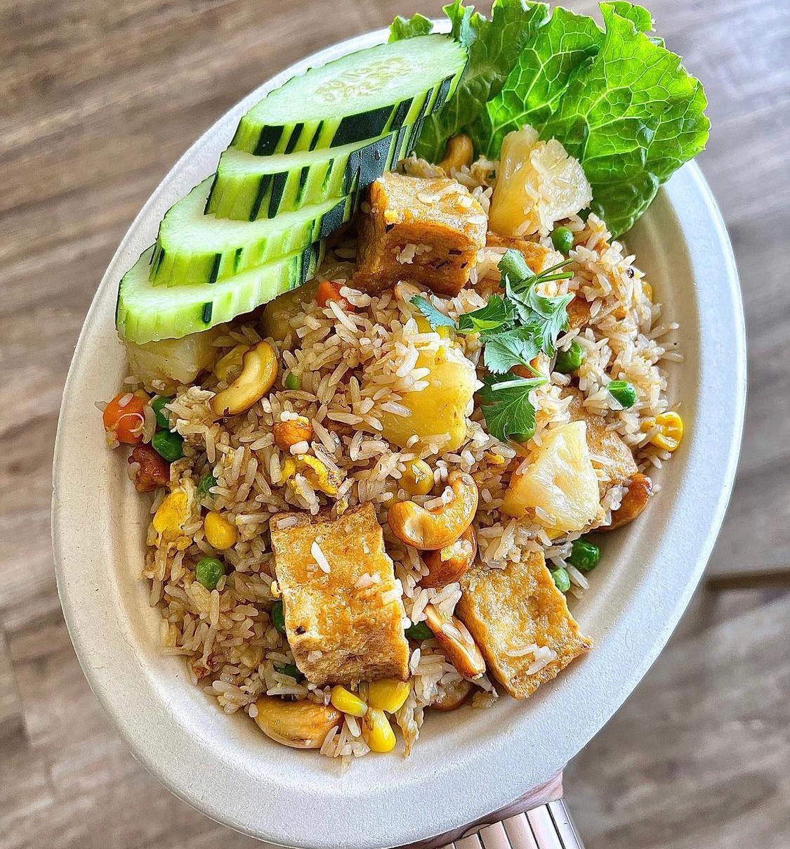 Pineapple fried rice.