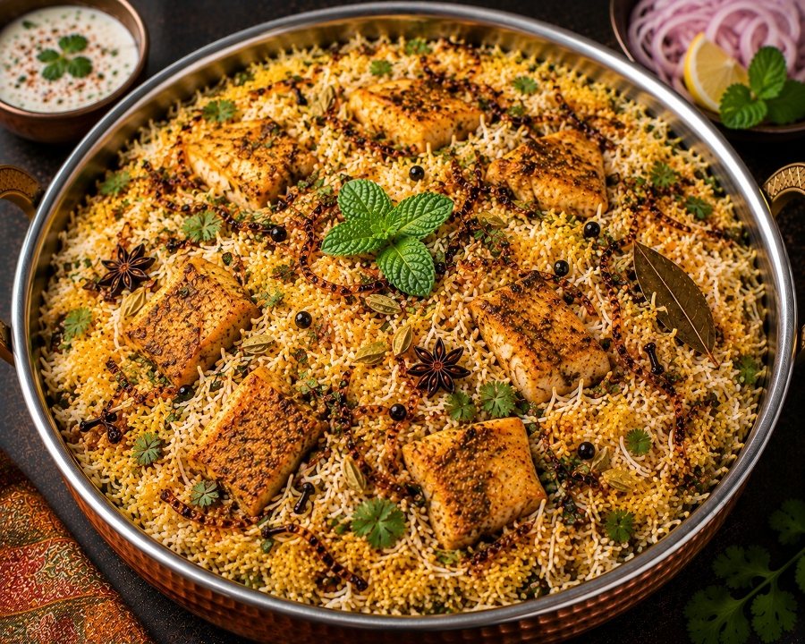 Fish Biryani.