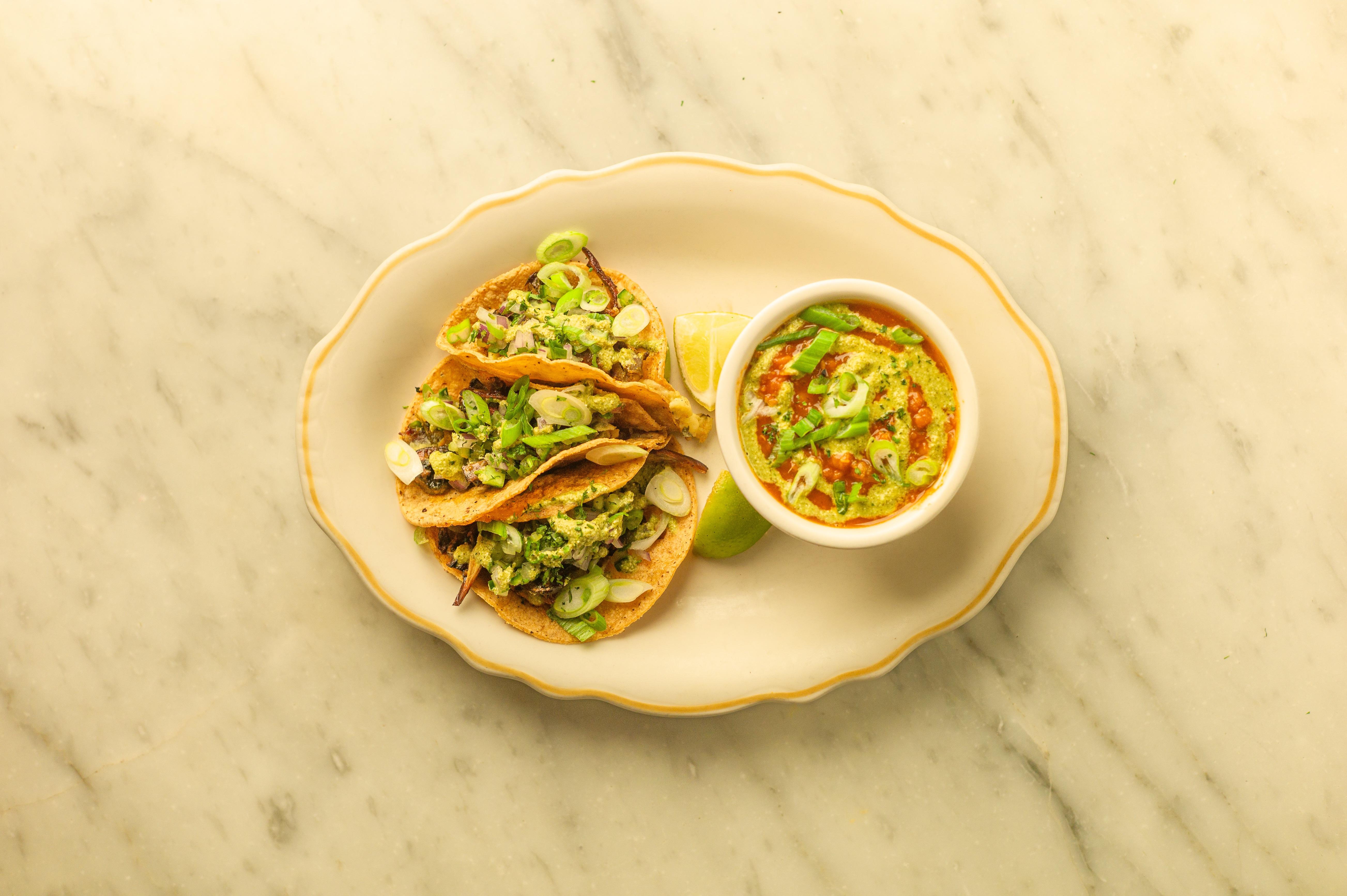 Tikka Mushroom Tacos.