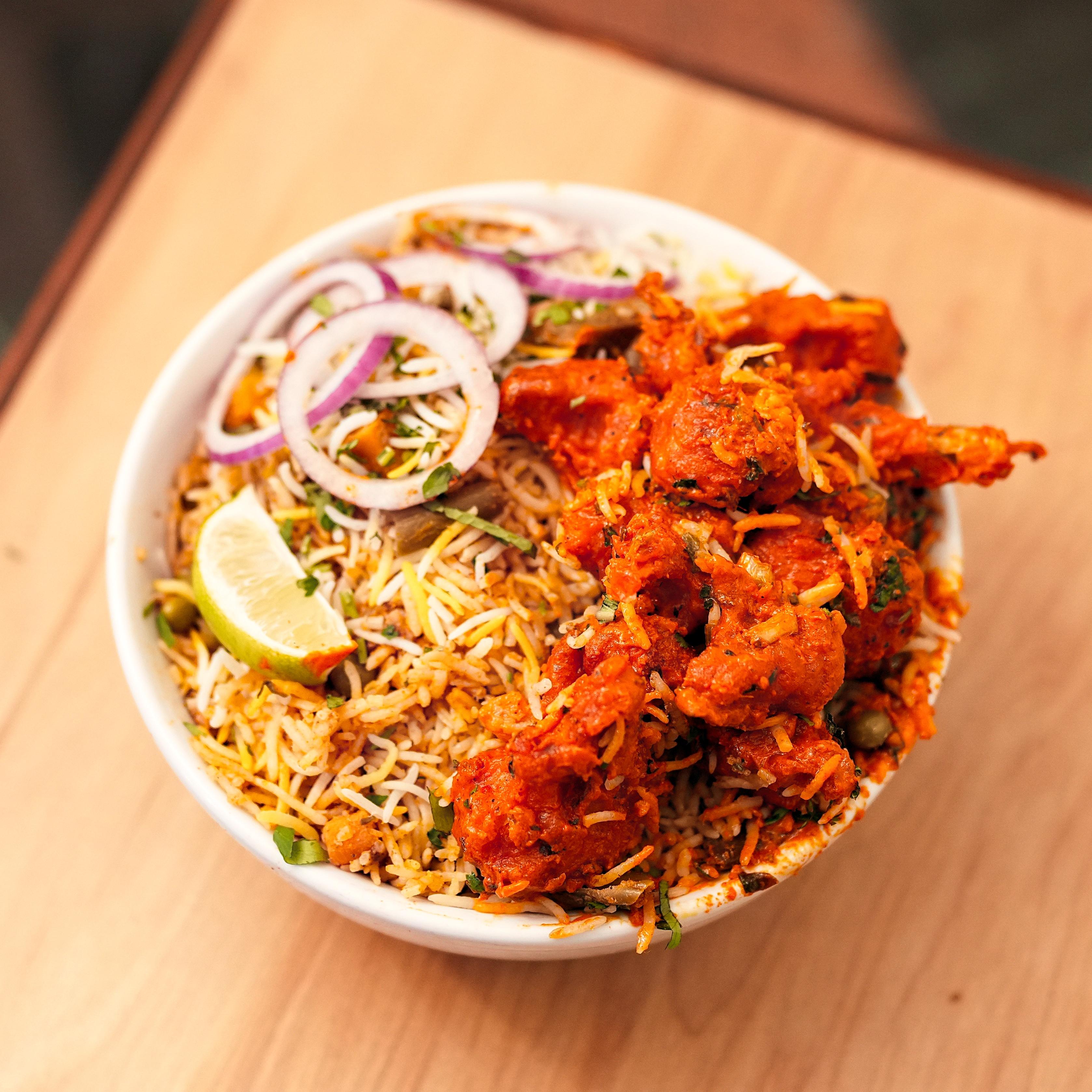 Hyderabadi Fish 65 Biryani.